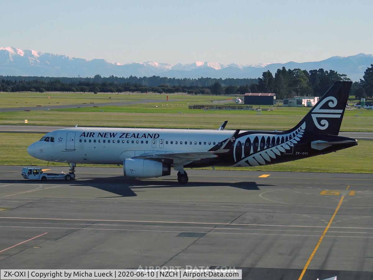 ZK-OXI, 2015 Airbus A320-232 C/N 6533, Push-back in the Garden City