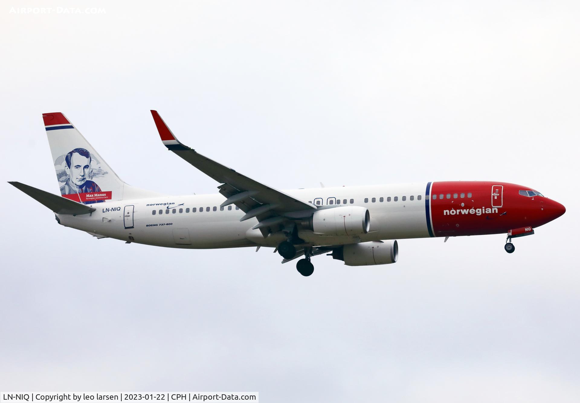 LN-NIQ, 2011 Boeing 737-86N C/N 39403, Copenhagen 22.1.2023