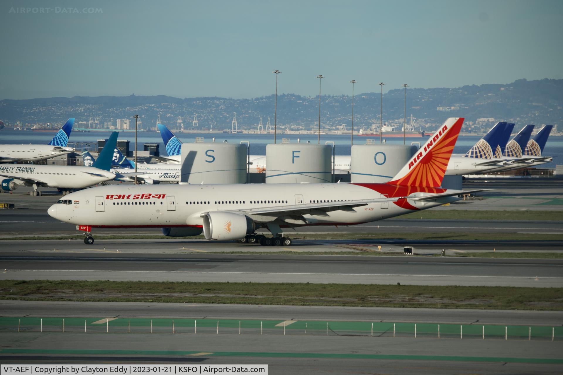 VT-AEF, 2008 Boeing 777-232/LR C/N 29741, SFO 2023.