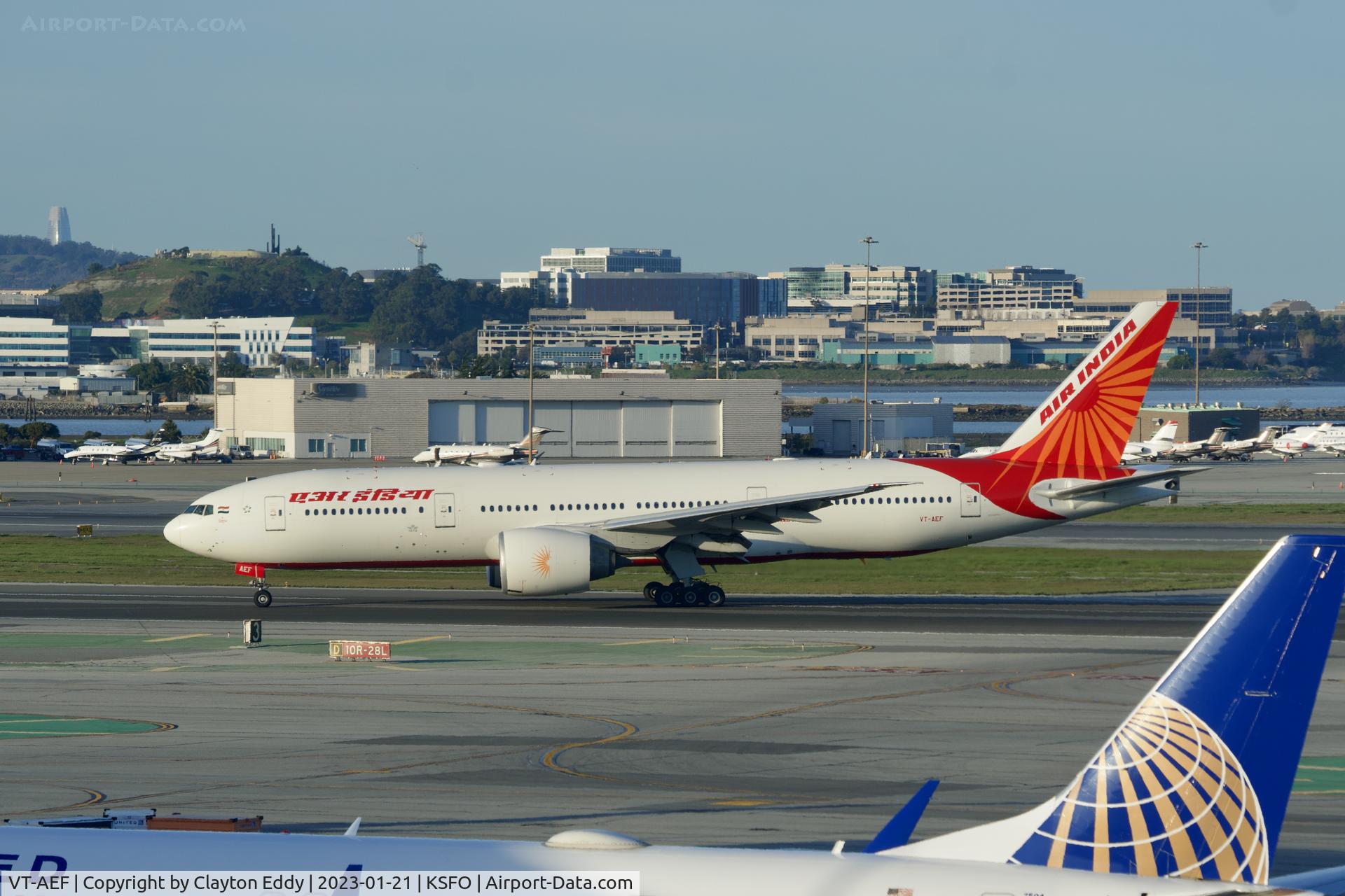 VT-AEF, 2008 Boeing 777-232/LR C/N 29741, SFO 2023.