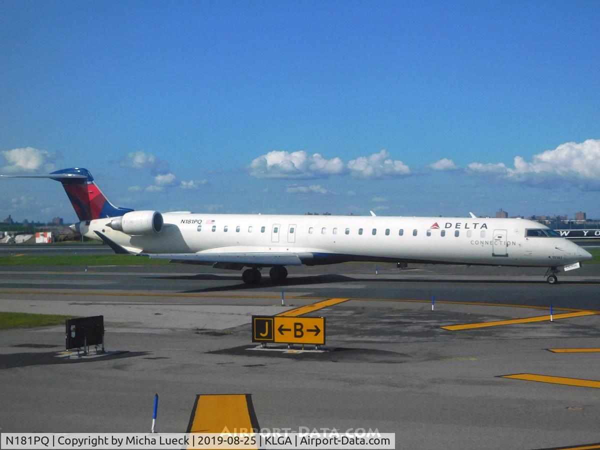 N181PQ, 2008 Bombardier CRJ-900ER (CL-600-2D24) C/N 15181, At La Guardia