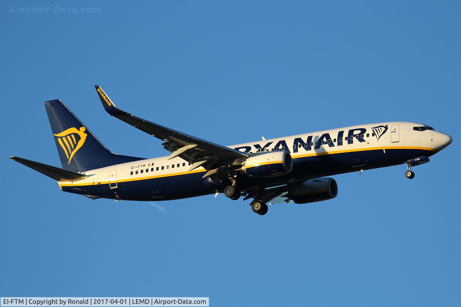 EI-FTM, 2016 Boeing 737-8AS C/N 44763, at mad