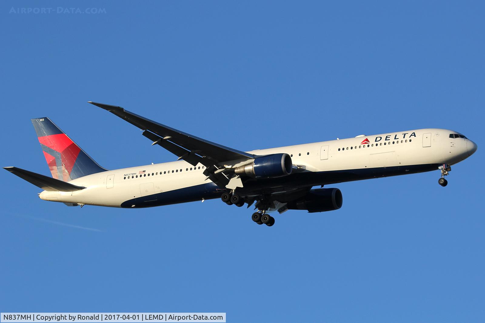 N837MH, 2000 Boeing 767-432/ER C/N 29710, at mad
