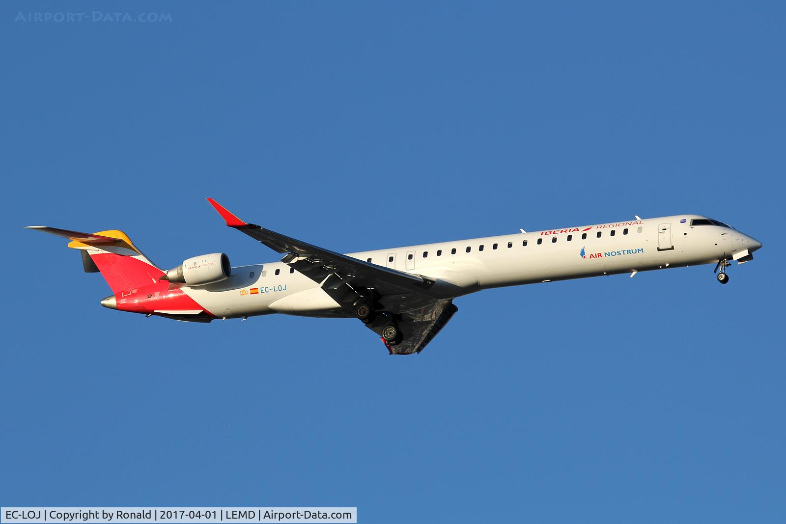 EC-LOJ, 2011 Bombardier CRJ-1000ER NG (CL-600-2E25) C/N 19018, at mad