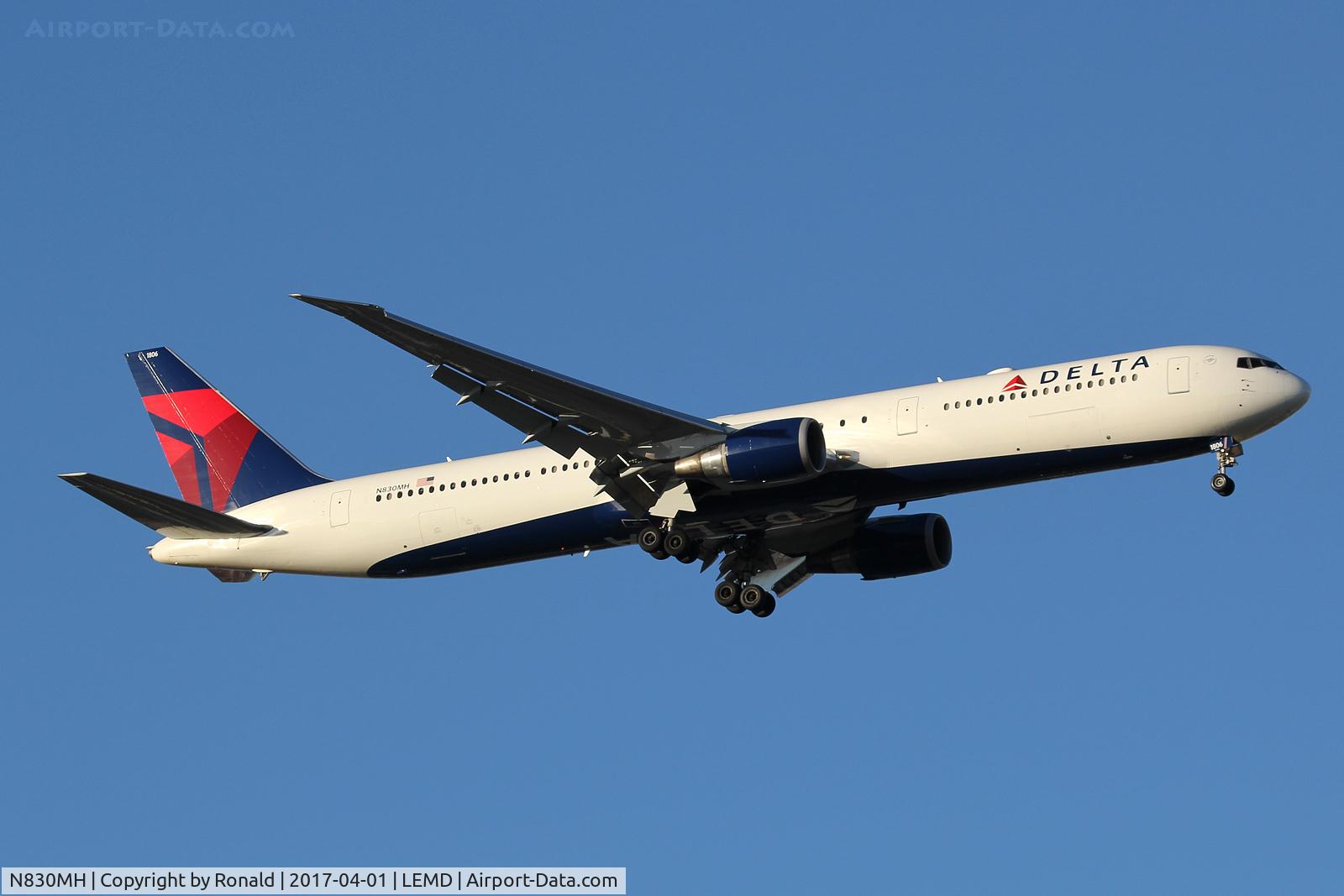 N830MH, 2000 Boeing 767-432/ER C/N 29701, at mad