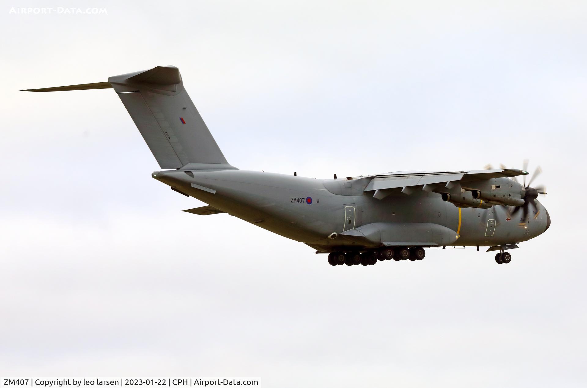 ZM407, 2015 Airbus A400M Atlas C.1 C/N 026, Copenhagen 22.1.2023