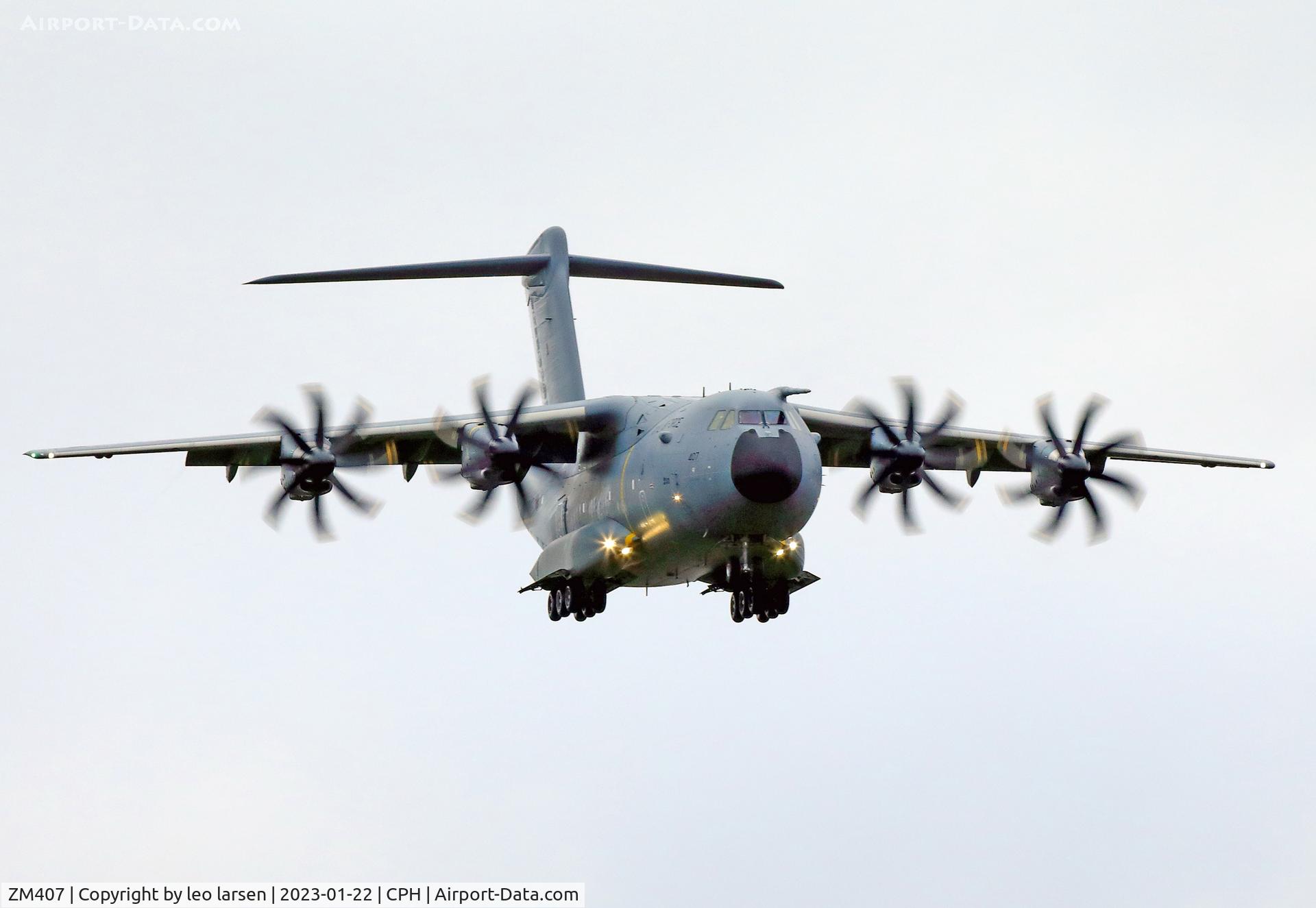 ZM407, 2015 Airbus A400M Atlas C.1 C/N 026, Copenhagen 22.1.2023