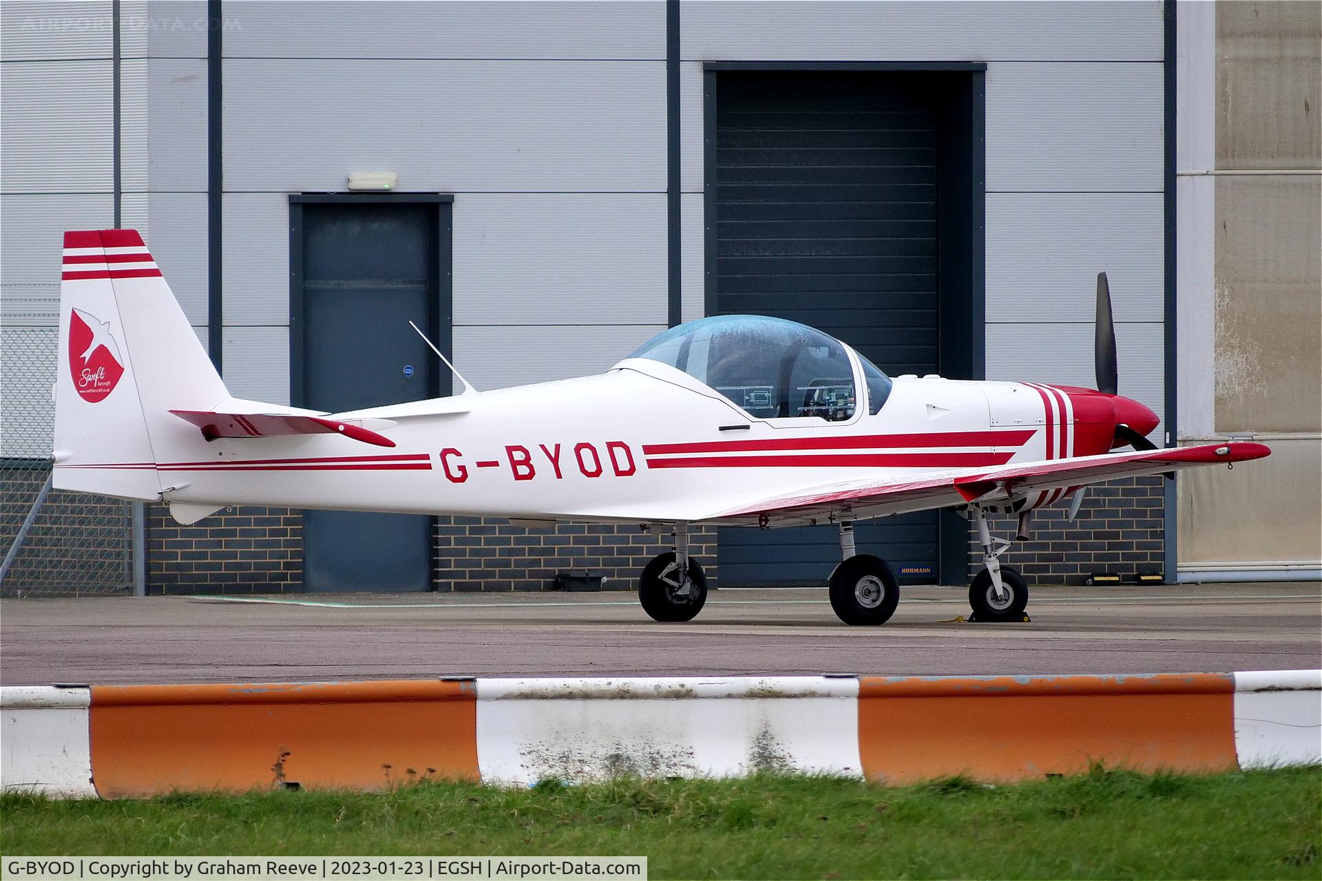 G-BYOD, 2001 Slingsby T-67M-200 Firefly C/N 2265, Parked at Norwich.