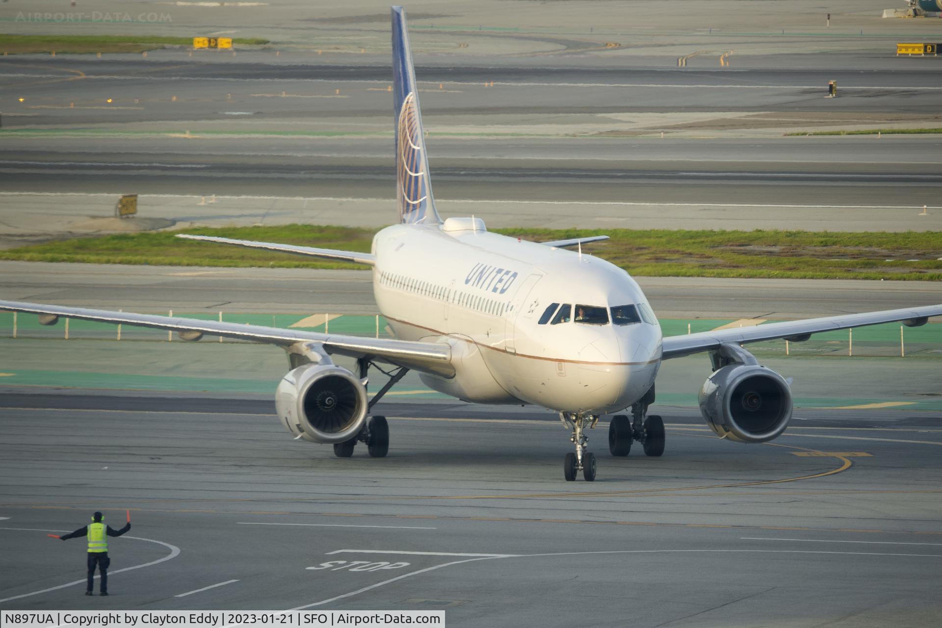 N897UA, 2007 Airbus A319-132 C/N 3269, Ex China Southern Airlines SFO 2023.