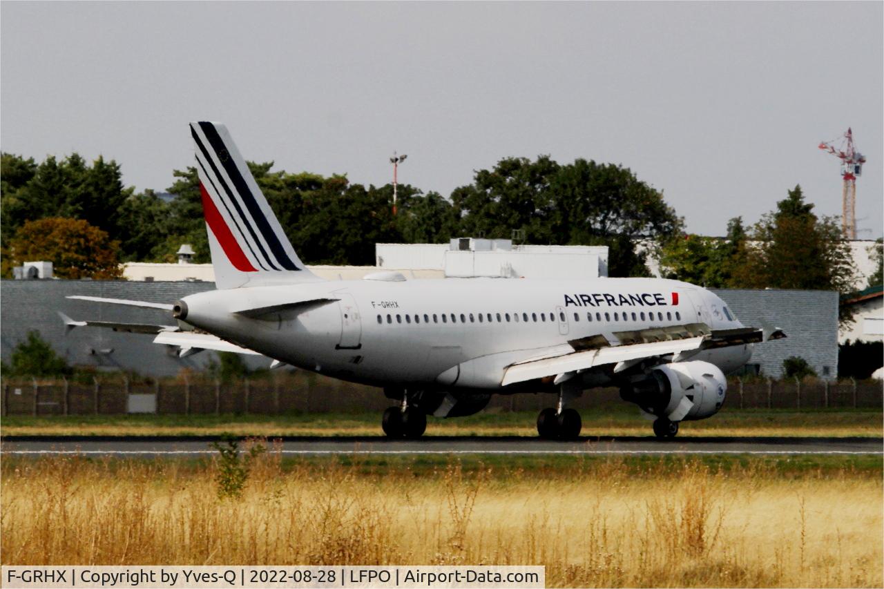 F-GRHX, 2001 Airbus A319-111 C/N 1524, Airbus A319-11, Reverse thrust landing rwy 06, Paris-Orly airport (LFPO-ORY)