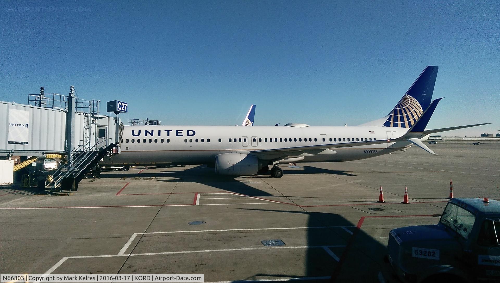 N66803, 2013 Boeing 737-924/ER C/N 42817, United Airlines Boeing 737-924/ER, N66803 at C27 ORD
