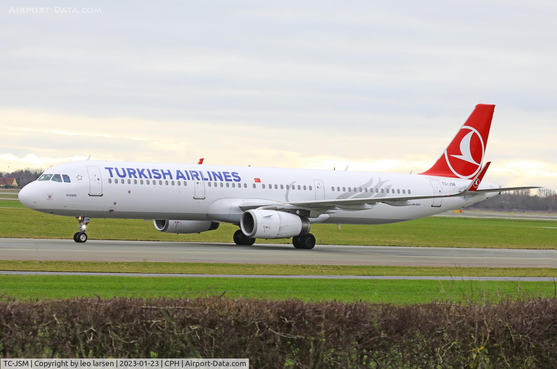 TC-JSM, 2013 Airbus A321-231 C/N 5689, Copenhagen 23.1.2023