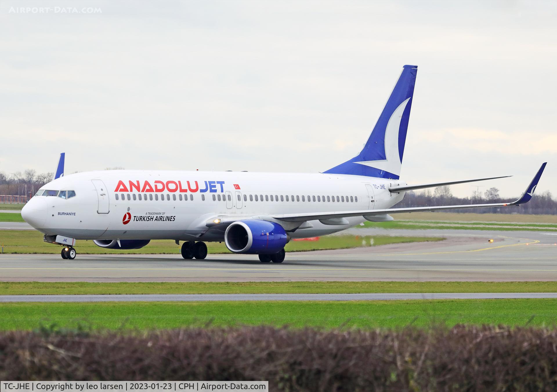 TC-JHE, 2008 Boeing 737-8F2 C/N 35744, Copenhagen 23.1.2023