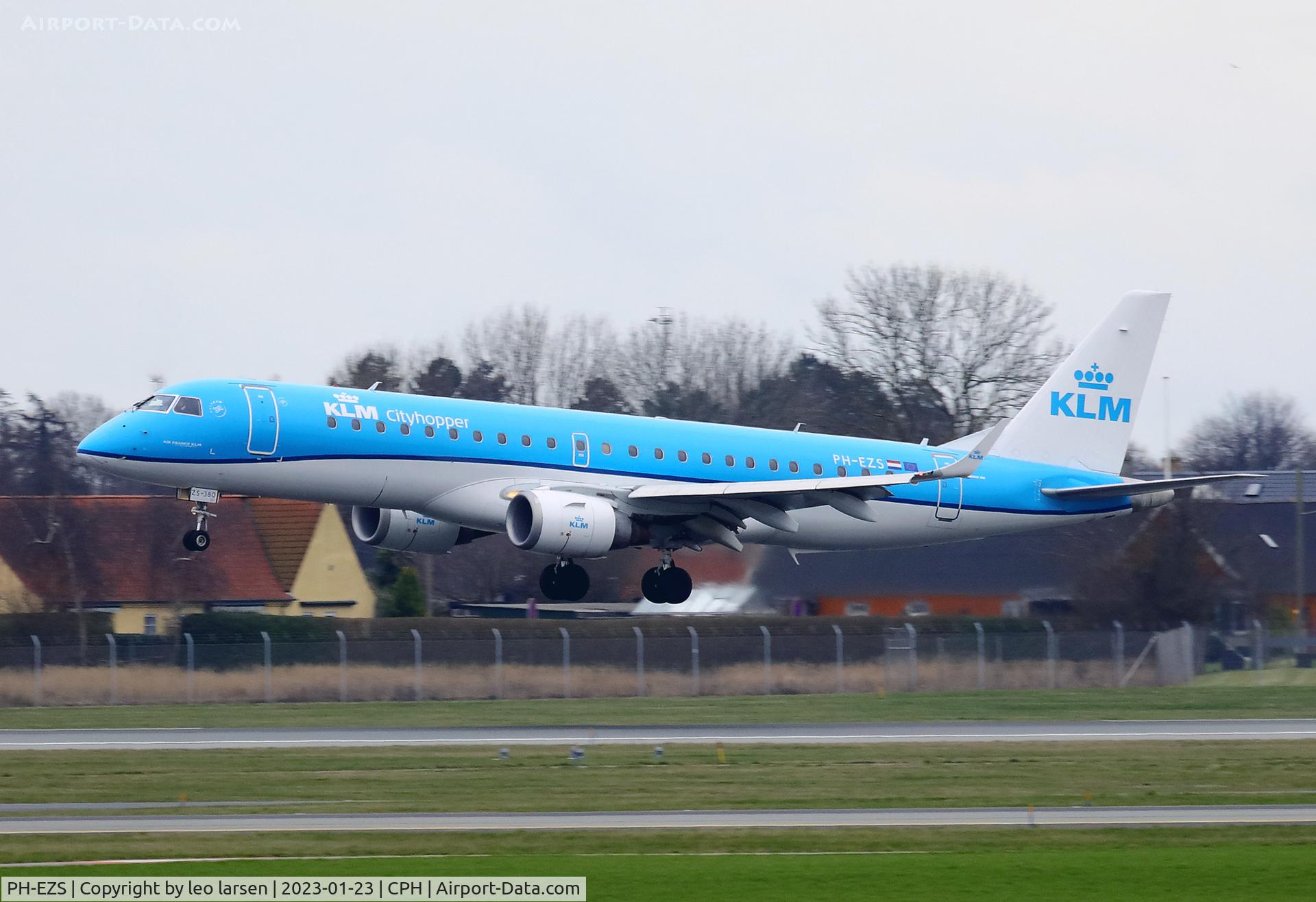 PH-EZS, 2010 Embraer 190LR (ERJ-190-100LR) C/N 19000380, Copenhagen 23.1.2023