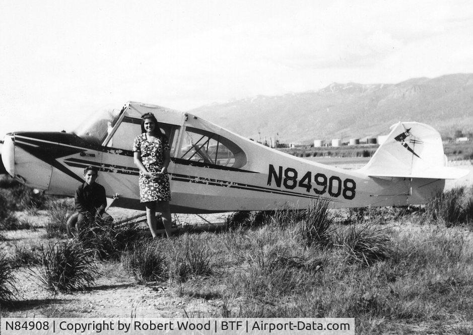 N84908, 1946 Aeronca 7AC Champion C/N 7AC-3627, Pilot tried to land on a canyon road because his boy was getting sick. Wing hit somthing.