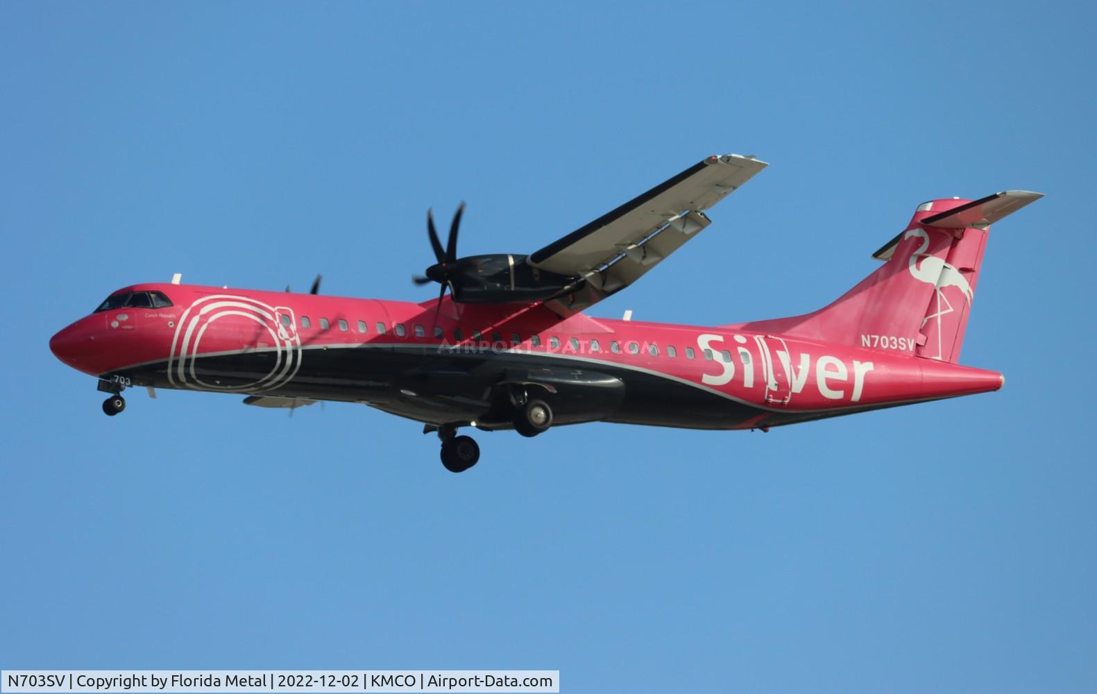 N703SV, 2018 ATR 72-600 (72-212A) C/N 1555, Silver ATR-72