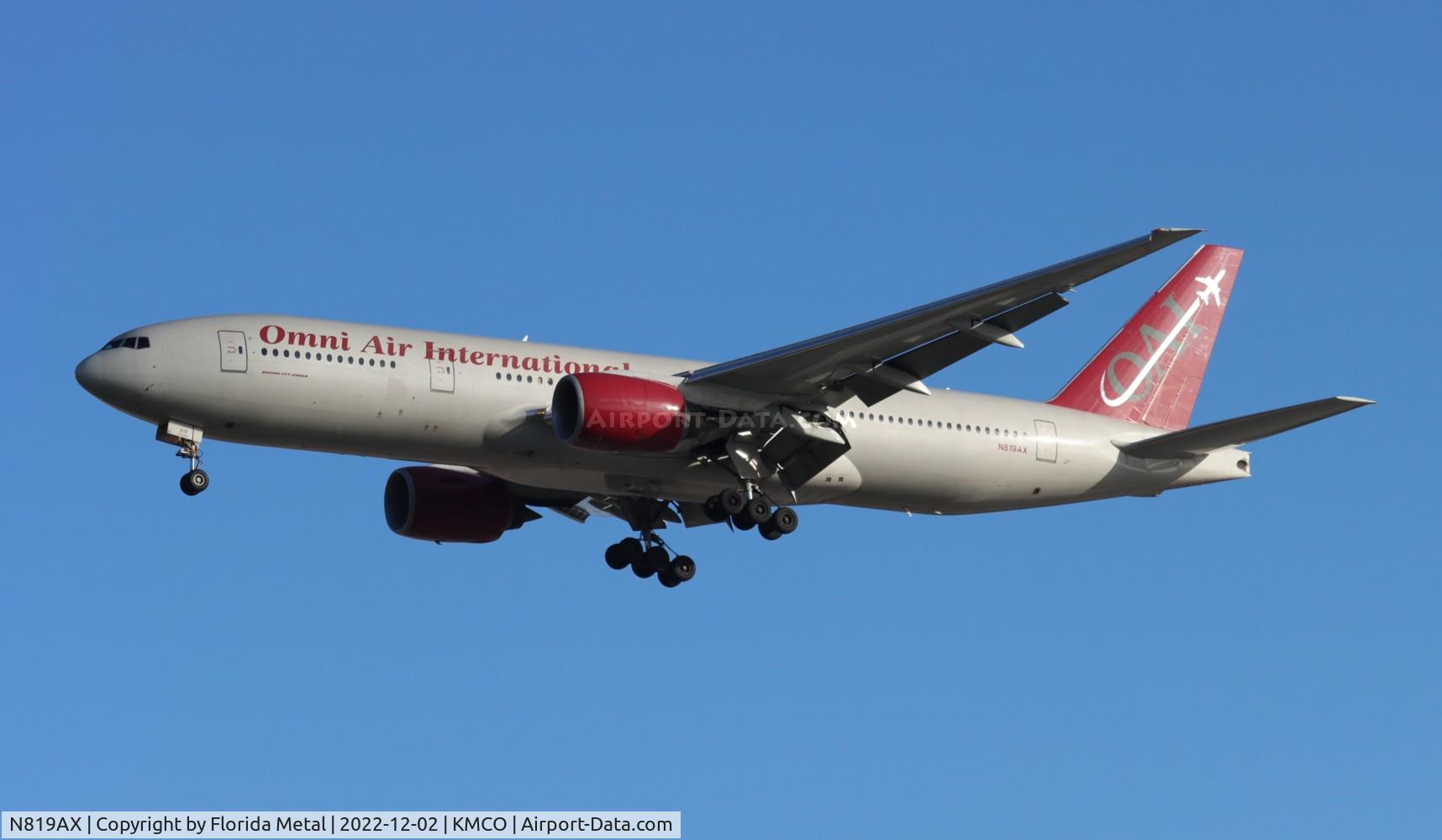 N819AX, 2004 Boeing 777-2U8 C/N 33681, MCO 2022
