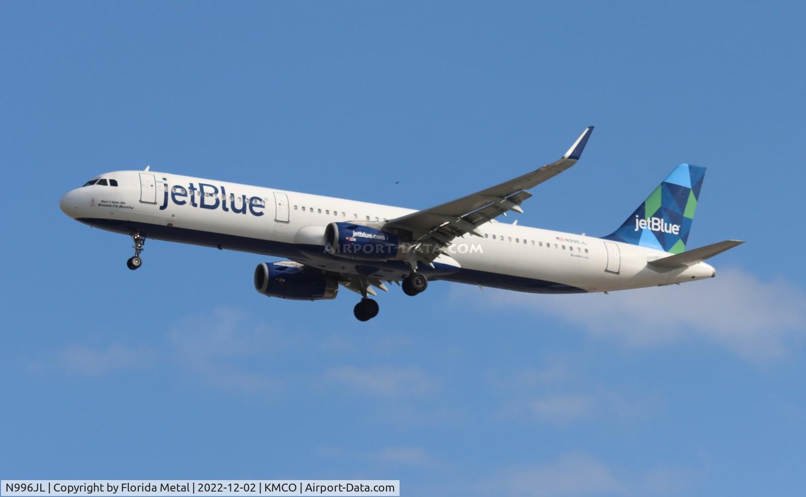 N996JL, 2018 Airbus A321-231 C/N 8342, MCO 2022