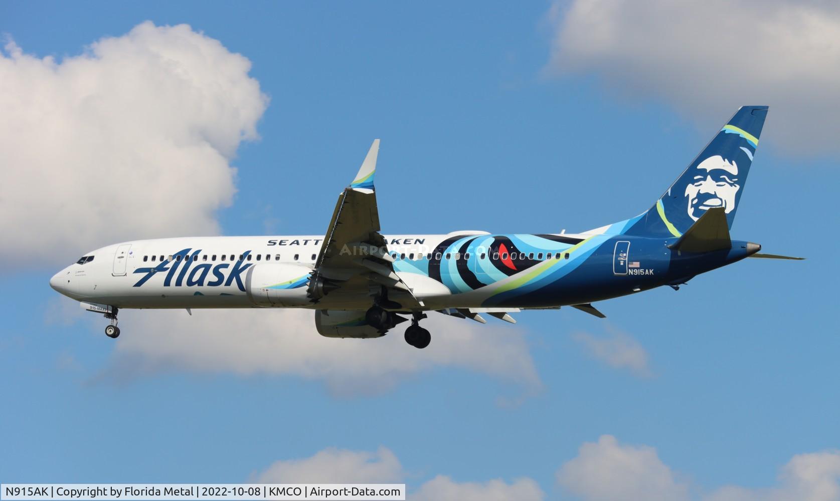 N915AK, 2021 Boeing 737-9 MAX C/N 44080, Seattle Kraken zx