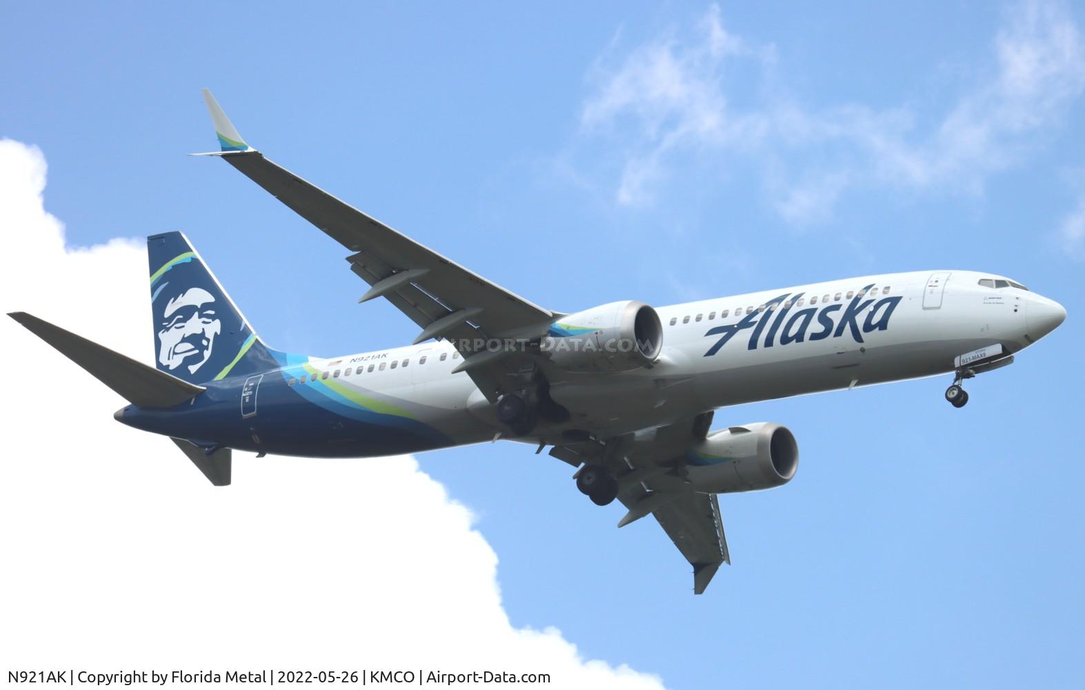 N921AK, 2021 Boeing 737-9 MAX C/N 43337, Alaska 737-9 MAX
