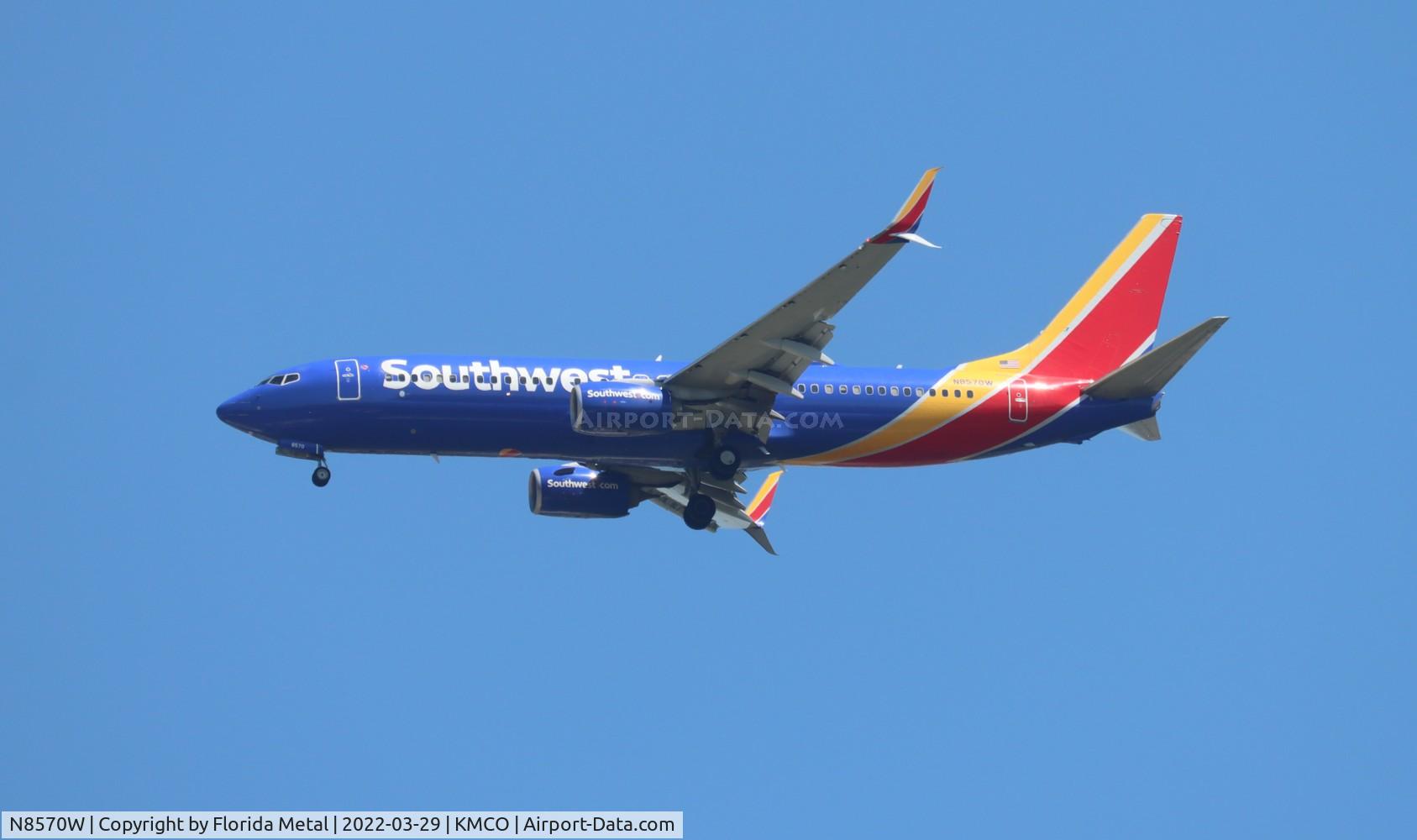 N8570W, 2018 Boeing 737-8H4 C/N 36952, MCO 2022