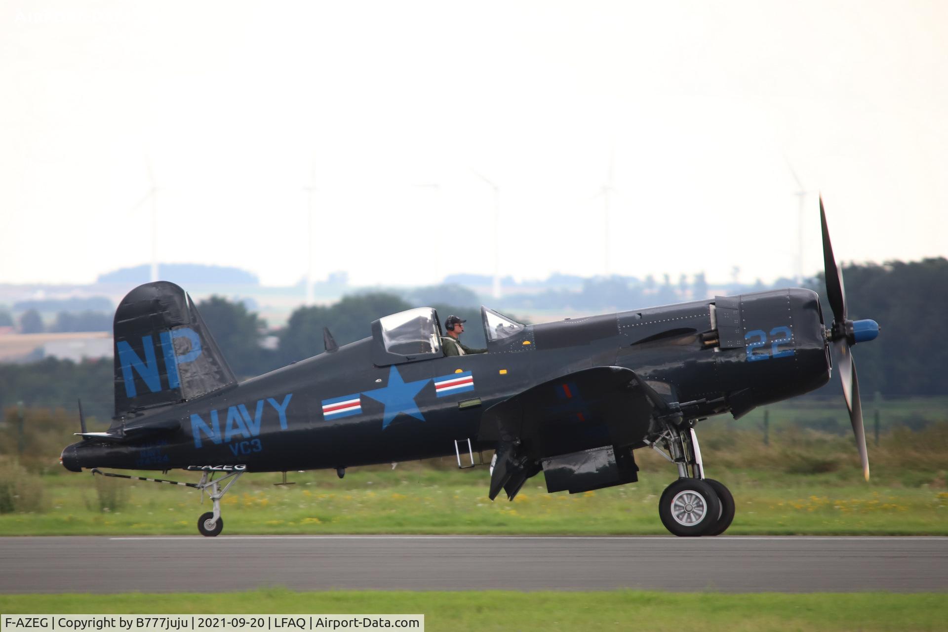 F-AZEG, 1944 Vought F4U-5NL Corsair C/N 124-724, at Albert Airshow