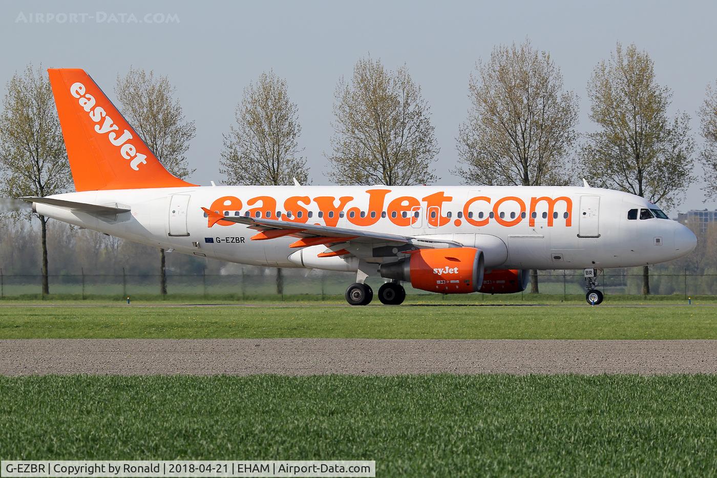 G-EZBR, 2007 Airbus A319-111 C/N 3088, at spl