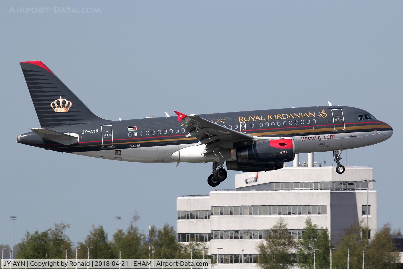 JY-AYN, 2009 Airbus A319-132 C/N 3803, at spl