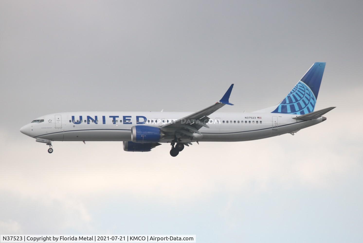 N37523, 2019 Boeing 737-9 MAX C/N 43461, MCO 2021