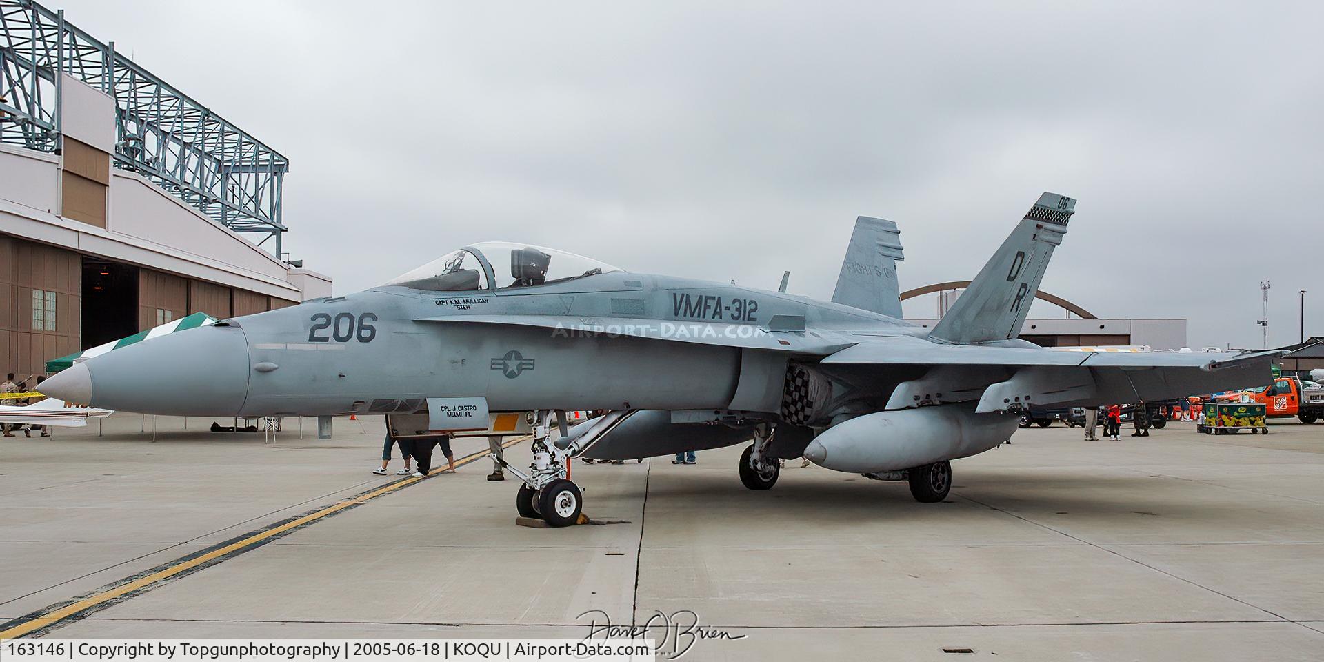 163146, McDonnell Douglas F/A-18A Hornet C/N 566/A473, VMFA-312 Checkerboards