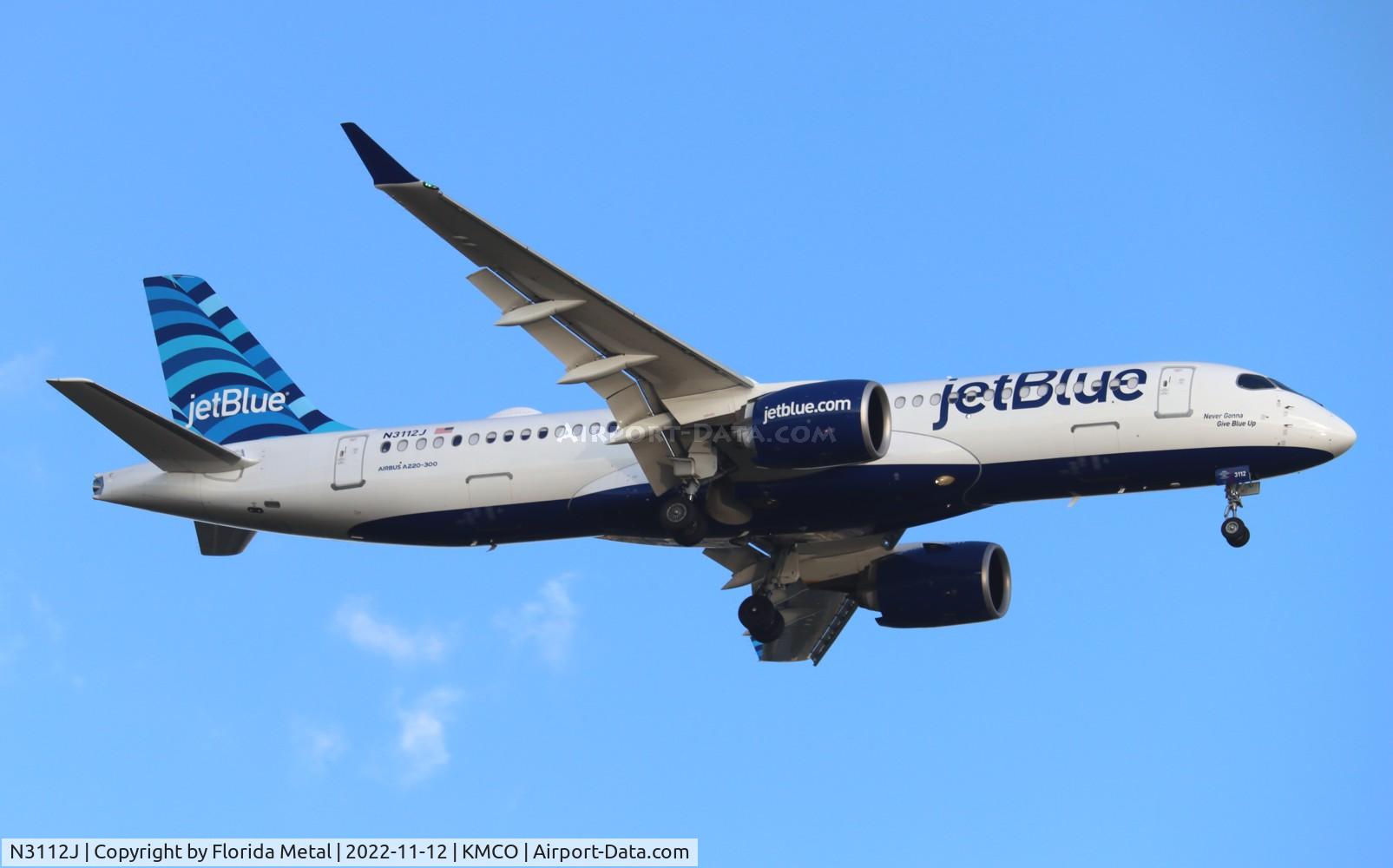 N3112J, 2022 Airbus A220-300 C/N 55158, JetBlue A220-300 zx