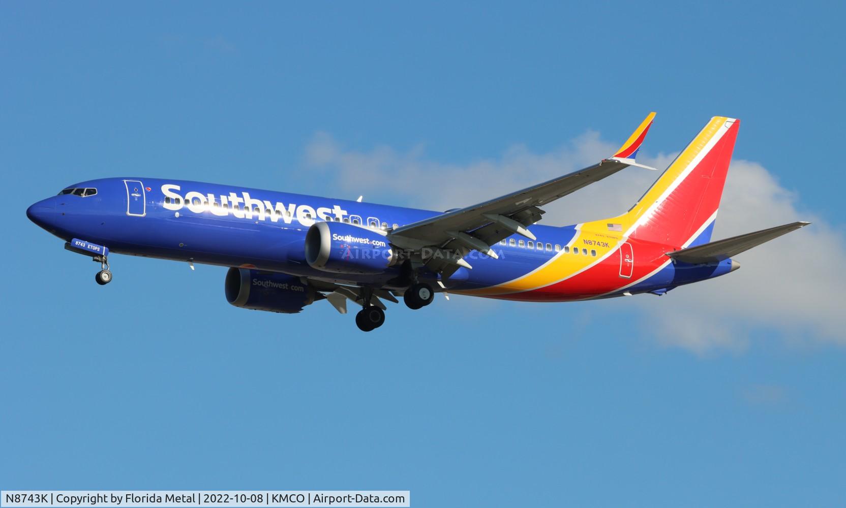 N8743K, 2021 Boeing 737-8 MAX C/N 62536, Southwest 737-8 MAX zx