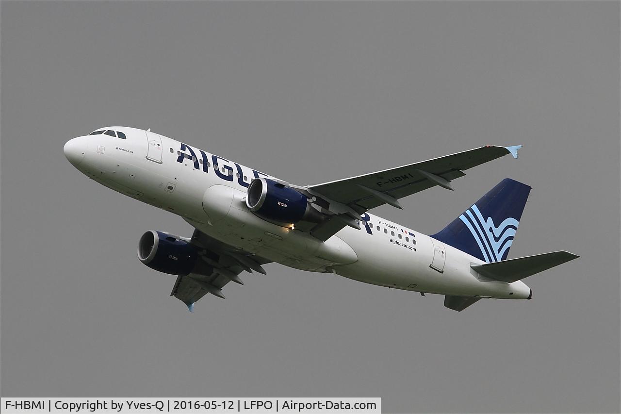 F-HBMI, 1996 Airbus A319-114 C/N 639, Airbus A319-114, Take off rwy 24, Paris-Orly airport (LFPO-ORY)