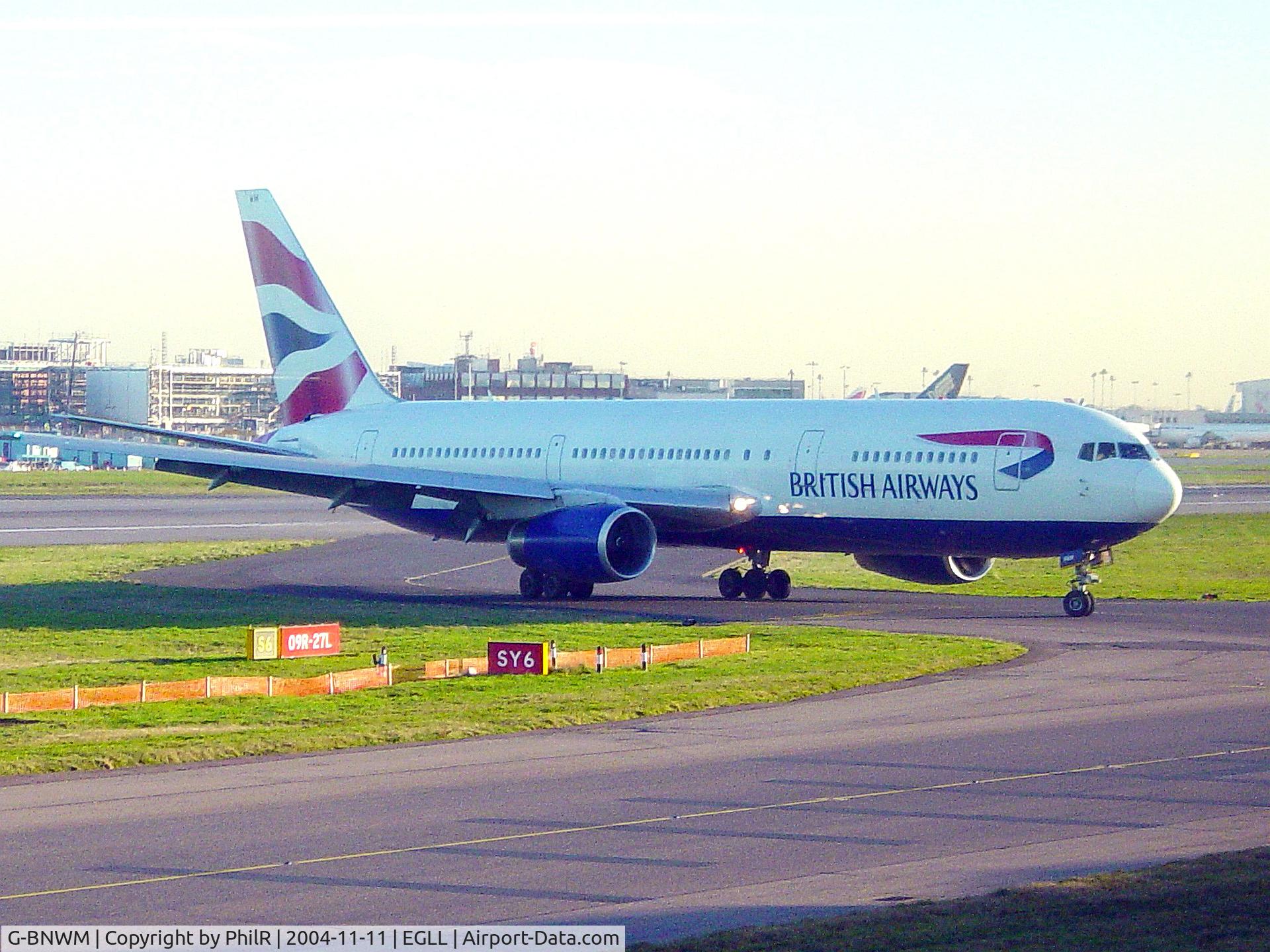 G-BNWM, 1991 Boeing 767-336 C/N 25204, G-BNWM 1991 B767-300 BA LHR