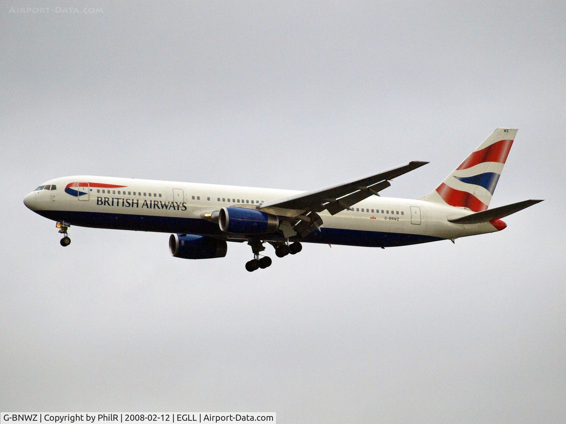 G-BNWZ, 1997 Boeing 767-336/ER C/N 25733, G-BNWZ 1997 B767-300 BA LHR