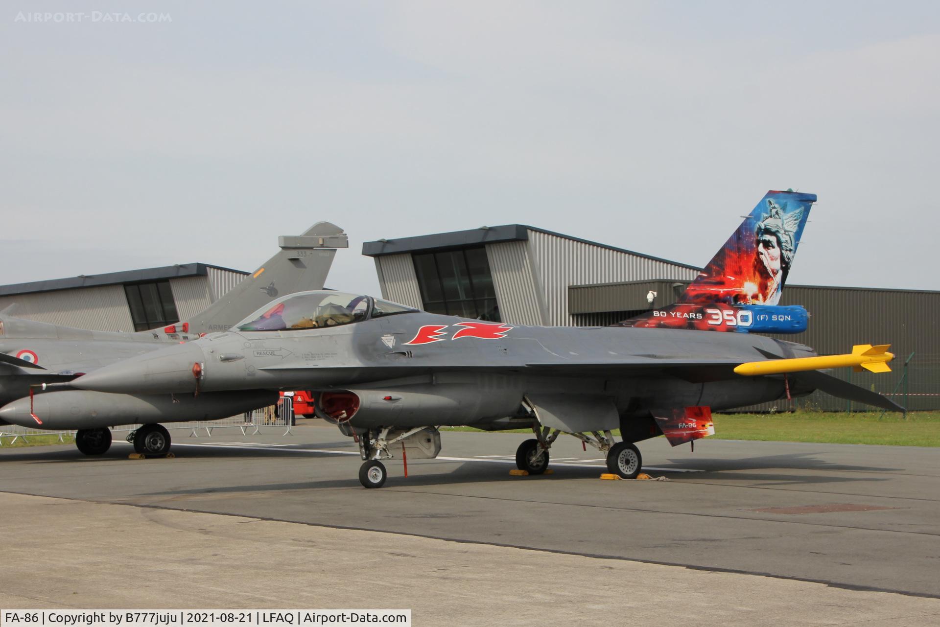 FA-86, SABCA F-16AM Fighting Falcon C/N 6H-86, at Albert Airshow