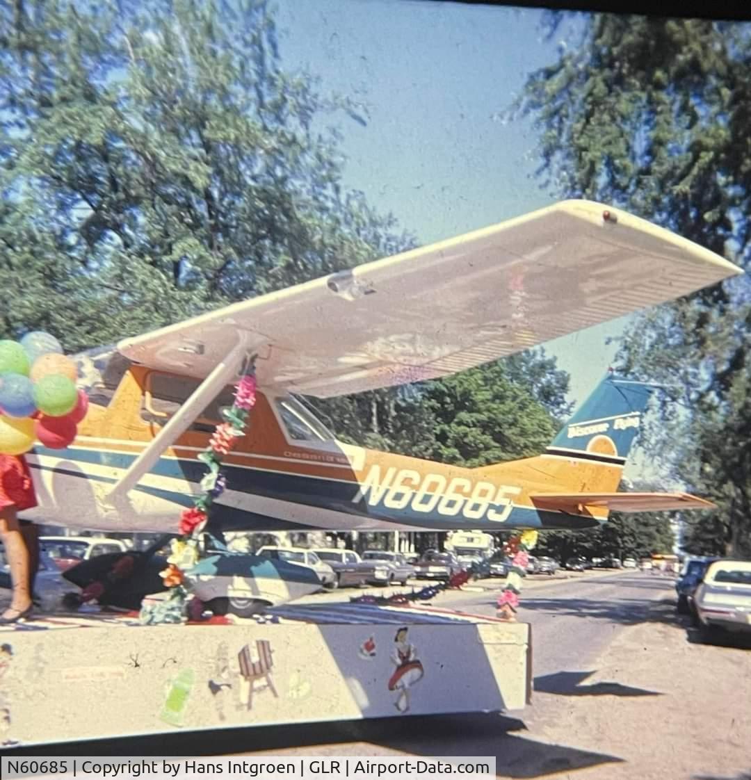 N60685, 1969 Cessna 150J C/N 15070500, As seen as a parade float in the 70s on Gaylord, Michigan.