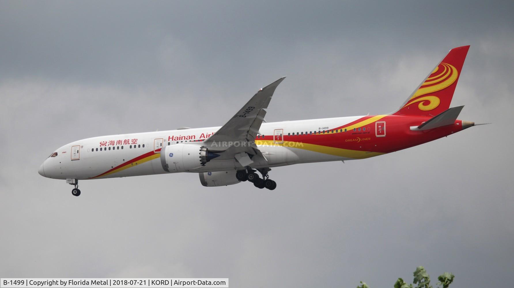 B-1499, 2017 Boeing 787-9 Dreamliner Dreamliner C/N 62721, Hainan 789 zx