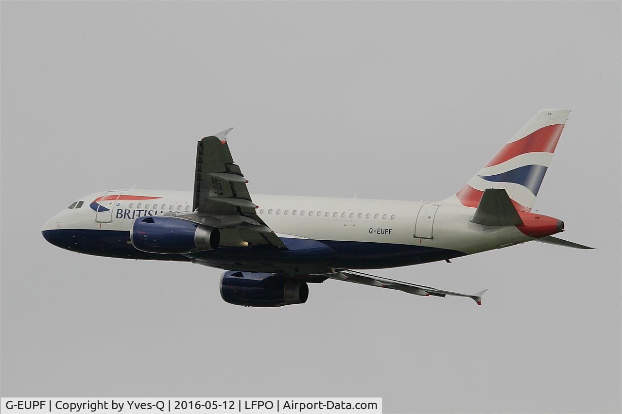 G-EUPF, 2000 Airbus A319-131 C/N 1197, Airbus A319-131, Climbing from rwy 24, Paris-Orly airport (LFPO-ORY)
