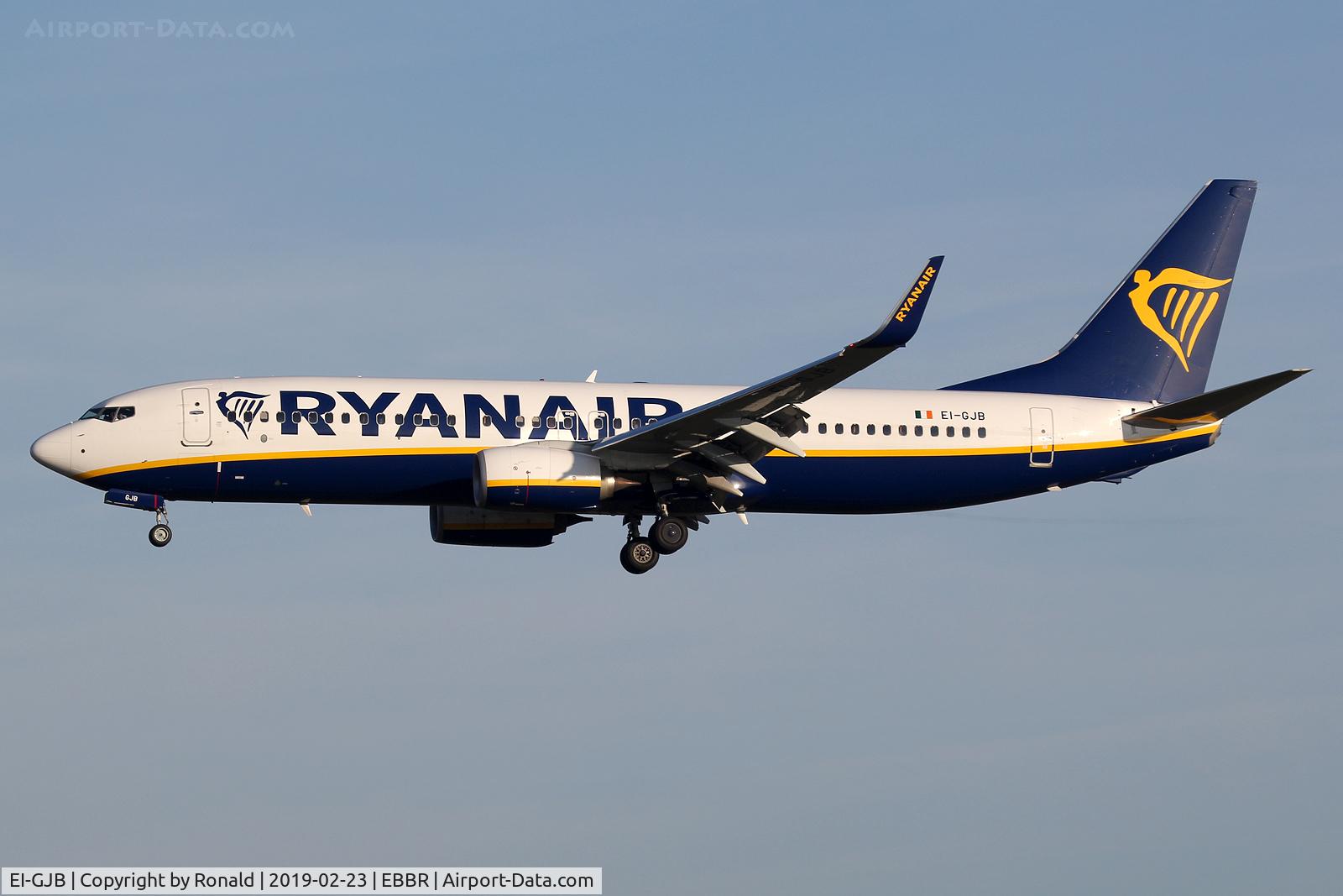 EI-GJB, 2018 Boeing 737-800 C/N 44822, at bru