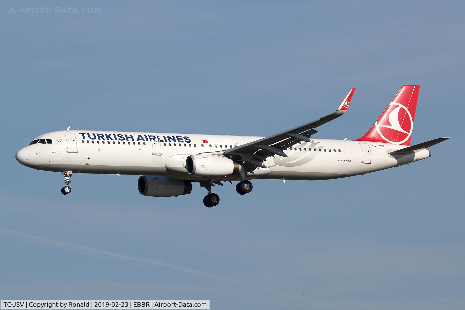 TC-JSV, 2015 Airbus A321-231 C/N 6751, at bru