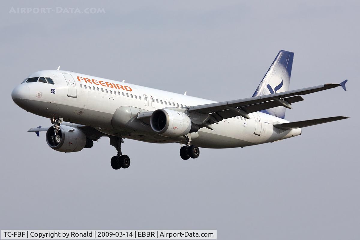 TC-FBF, 1991 Airbus A320-211 C/N 288, at bru