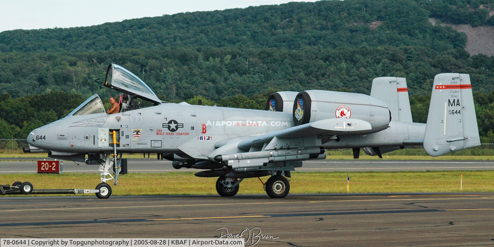 78-0644, 1978 Fairchild Republic A-10A Thunderbolt II C/N A10-0264, Red Sox decaled 104th FW