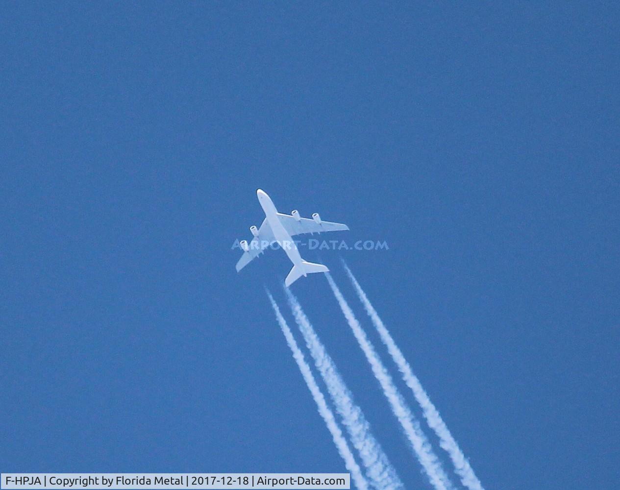 F-HPJA, 2010 Airbus A380-861 C/N 033, Air France A380 zx    CDG-MEX seen over St. Pete Beach