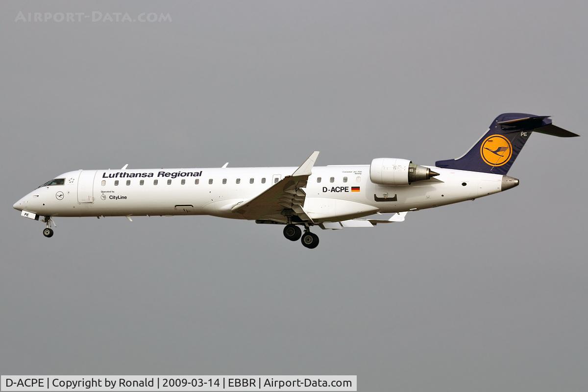 D-ACPE, 2001 Bombardier CRJ-701ER (CL-600-2C10) Regional Jet C/N 10027, at bru