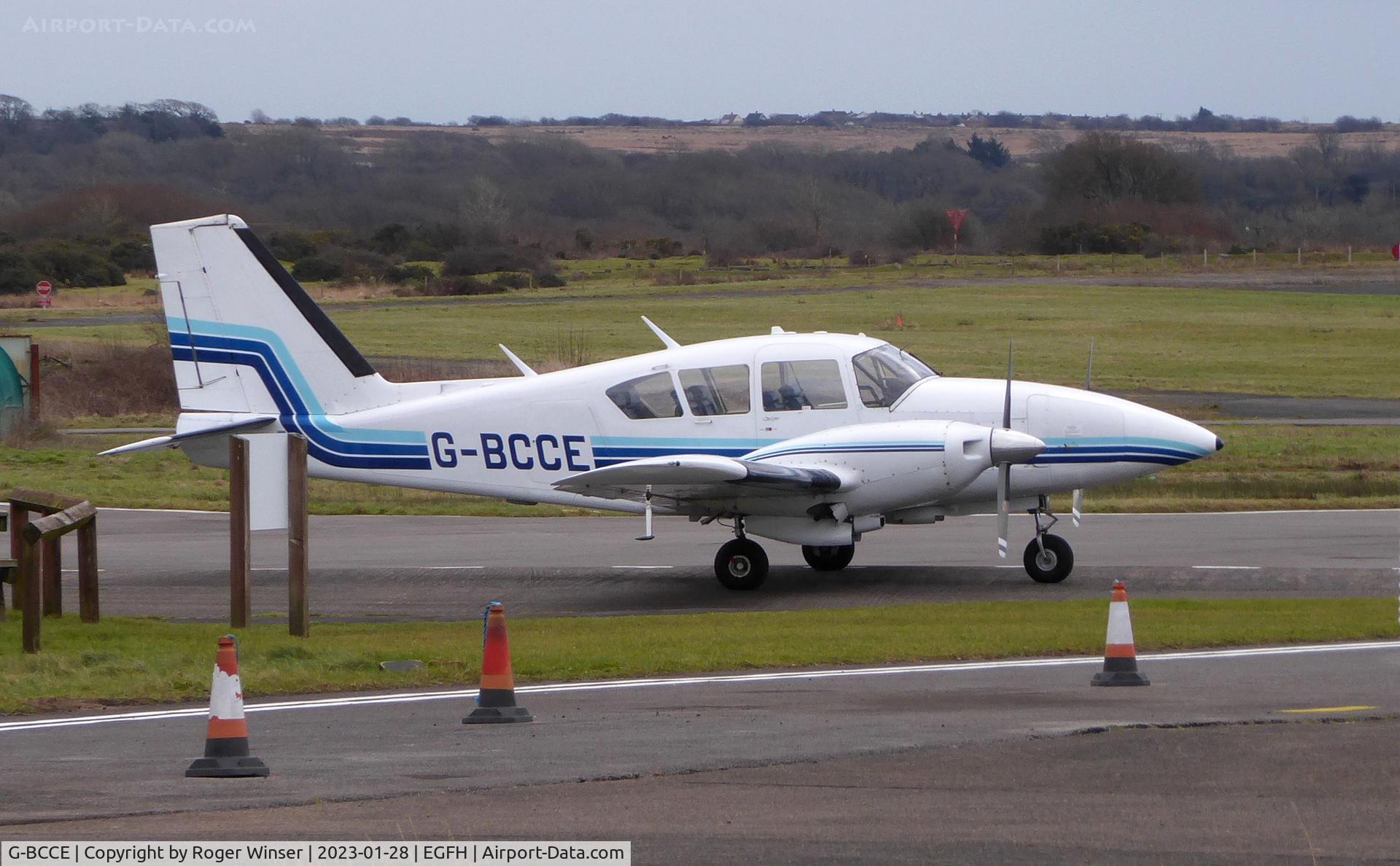 G-BCCE, 1973 Piper PA-23-250 Aztec E C/N 27-7405282, Visiting Aztec.