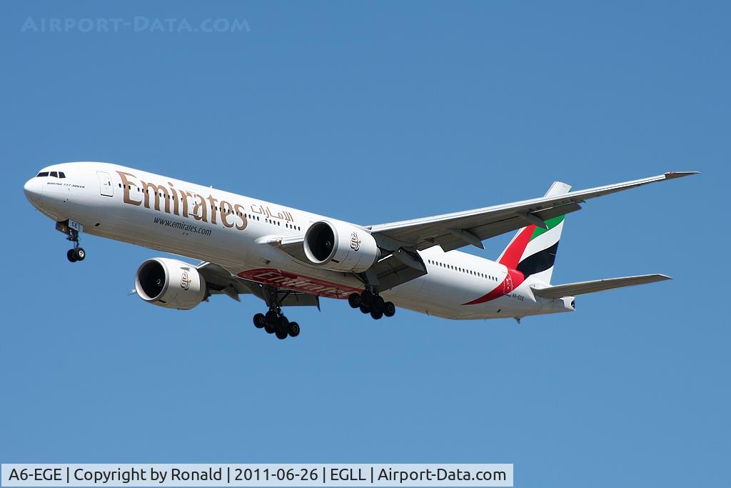 A6-EGE, 2011 Boeing 777-31H/ER C/N 35597, at lhr
