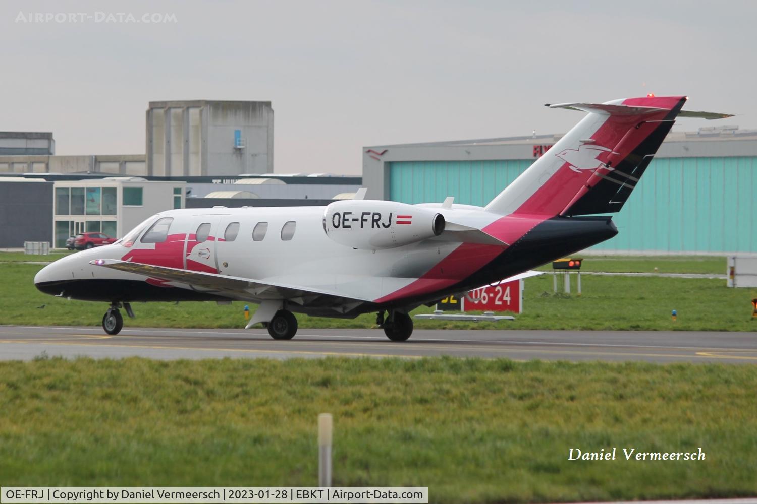 OE-FRJ, 2008 Cessna 525 CitationJet CJ1+ C/N 525-0673, At Kortrijk-Wevelgem Airport.