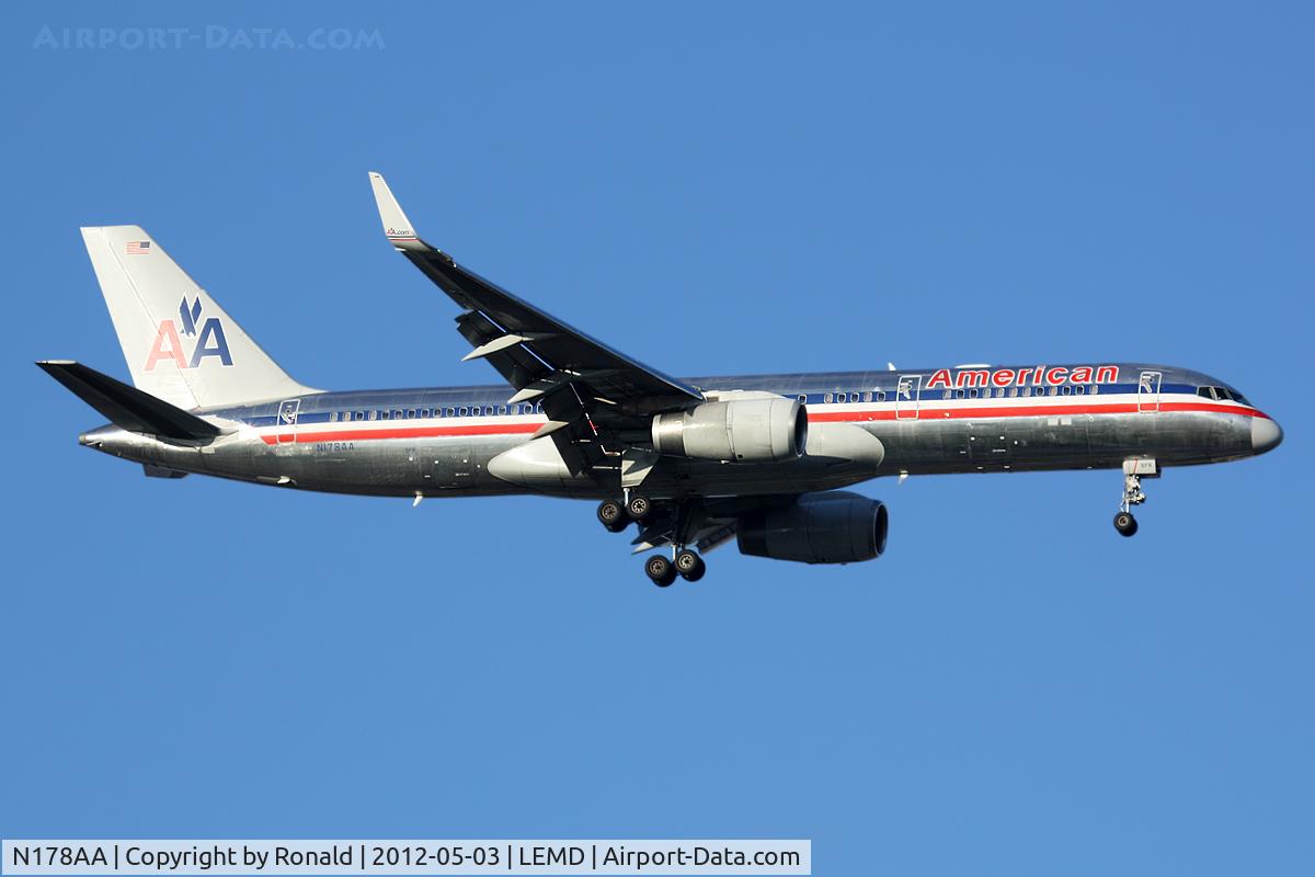 N178AA, 2002 Boeing 757-223 C/N 32398, at mad