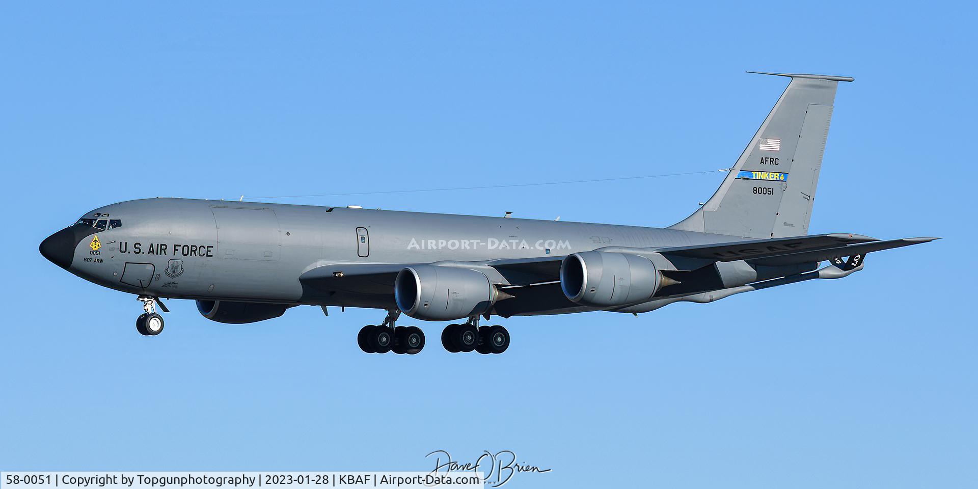 58-0051, 1958 Boeing KC-135R Stratotanker C/N 17796, REACH307 stops into PSM for a gas & go